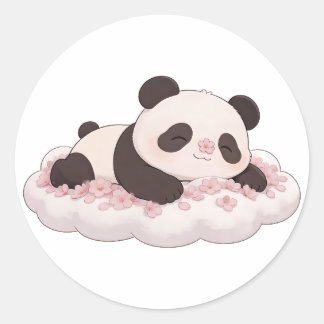 Sticker Rond panda,warm,healing,slow-paced,inner peace #019