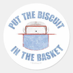Sticker Rond Panier de biscuits (Hockey)
