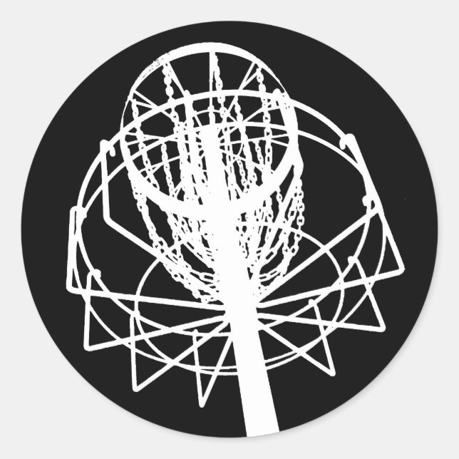 Sticker Rond panier de golf (Devant)