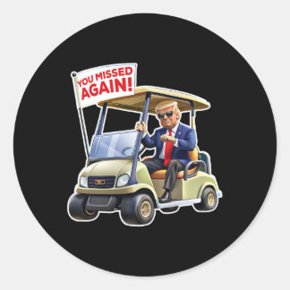 Sticker Rond Panier de golf Donald Trump