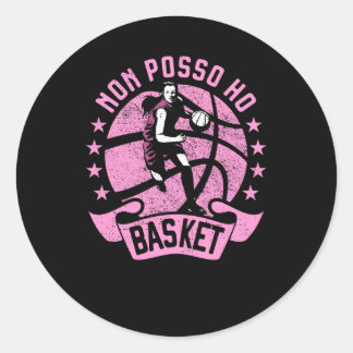 Sticker Rond Panier Pallacanestro Divertente Par R