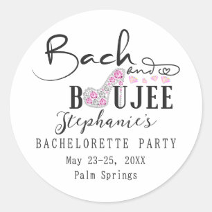 Sticker Rond Panneau de bienvenue Bachelorette Diamant Bach & B