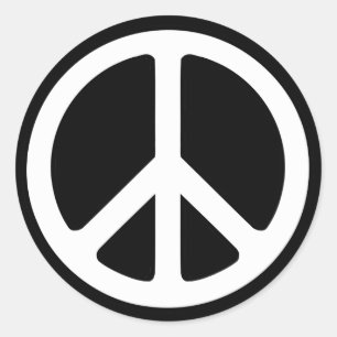 Sticker Rond Panneau de paix
