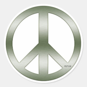 Sticker Rond Panneau de paix