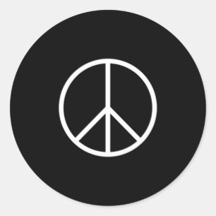 Sticker Rond Panneau de paix