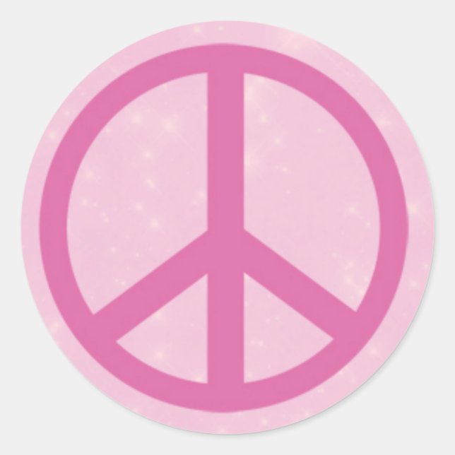 Sticker Rond Panneau de Paix Rose.jpg (Devant)
