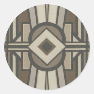 Sticker Rond Panneau Déco neutre II