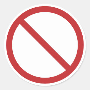 Sticker Rond Panneau d'interdiction vierge, pas de symbole
