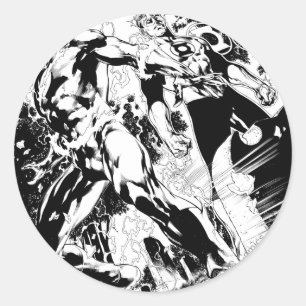 Sticker Rond Panneau instantané et vert 2 de lanterne