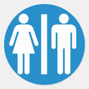 Sticker Rond Panneau routier Installations de toilettes