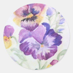 Sticker Rond Panneaux aquarelle