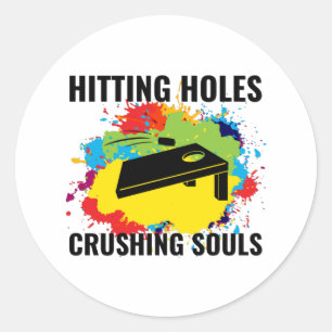 Sticker Rond Panneaux de jeu Cornhole Sacs amusant