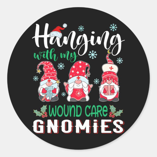 Sticker Rond Panser avec mes soins de blessures Gnomies Infirmi (Devant)