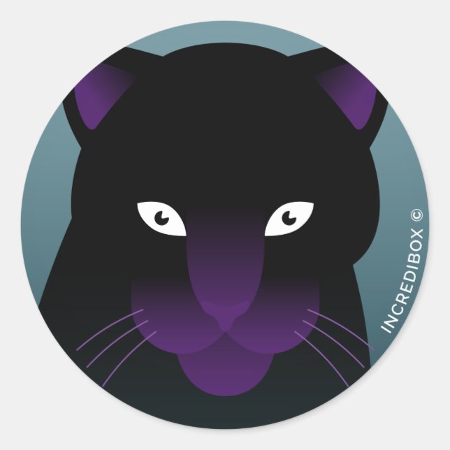 STICKER ROND PANTHER (Devant)