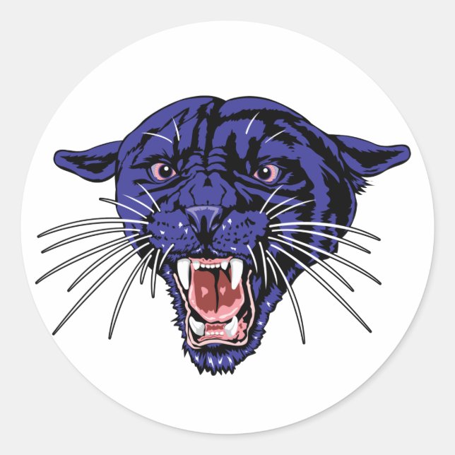 Sticker Rond Panther Roar (Devant)