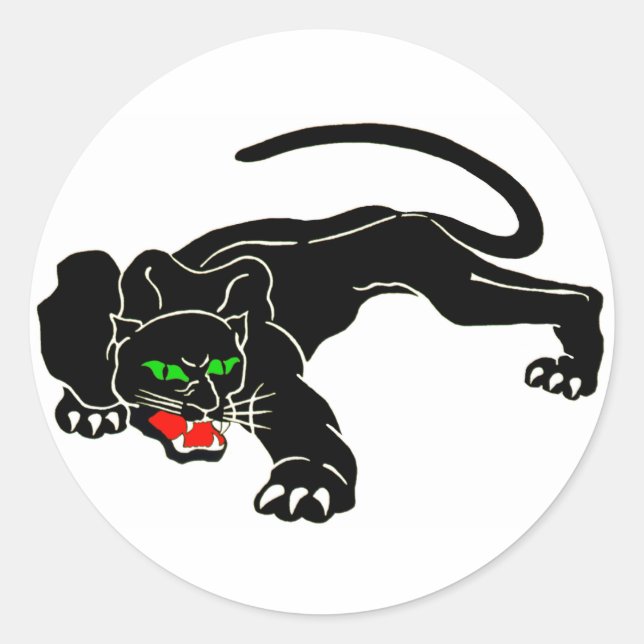 Sticker Rond Panthère noire - Grand CAT (Devant)