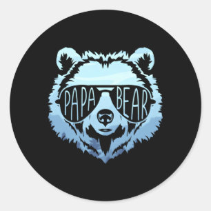 Sticker Rond Papa Bear
