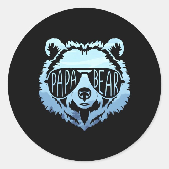 Sticker Rond Papa Bear (Devant)
