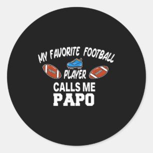 Sticker Rond Papa de football drôle fierté Pa Fan Srts Famille
