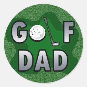Sticker Rond Papa de golf