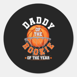 Sticker Rond Papa de Rookie 1er Anniversaire Sketll Famille Ass