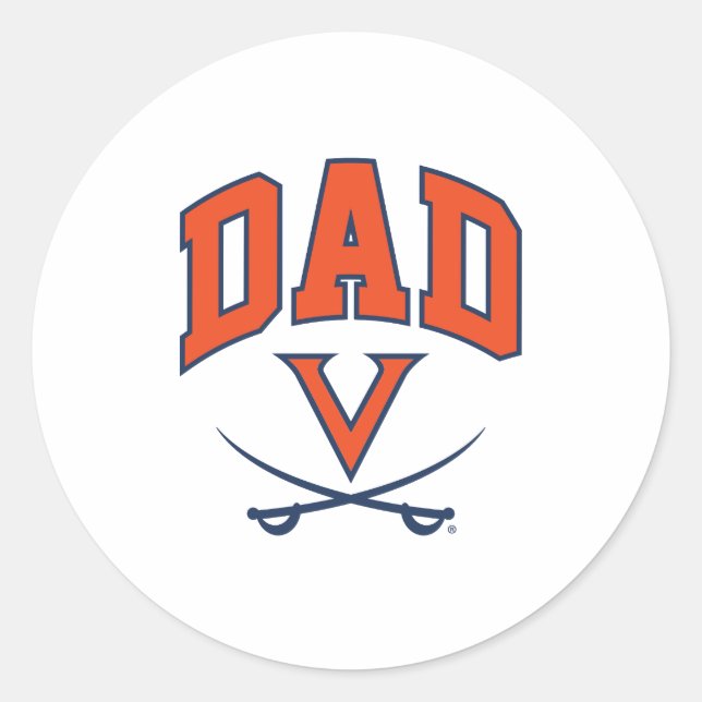 Sticker Rond Papa des Cavaliers de Virginie (Devant)