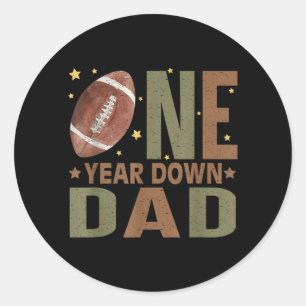 Sticker Rond Papa du garçon qui fête son 1er anniversaire de fo