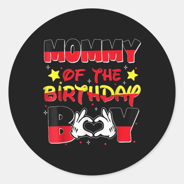 Sticker Rond Papa Et Maman Maman Maman De La Fête De Famille De (Devant)