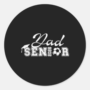 Sticker Rond Papa Football Senior 2026 Promotion 2026 Diplômé P