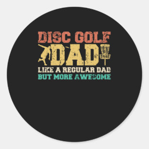 Sticker Rond Papa Gidea Idea Fête des pères Disk Golf Papa Re