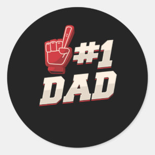 Sticker Rond Papa Numéro Un Papa Papa Père Papa Fête des pères 