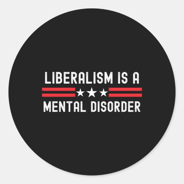 Sticker Rond Papa républicain anti-libéral Américain anti-Biden (Devant)