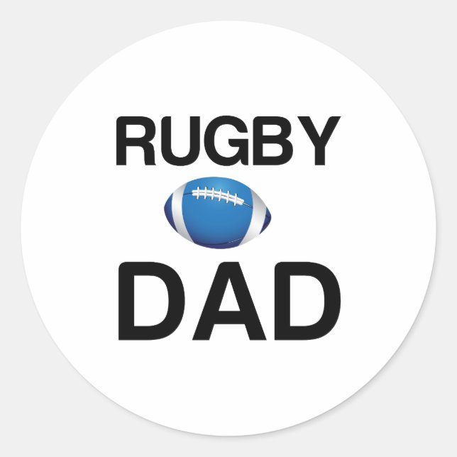 STICKER ROND PAPA RUGBY (Devant)