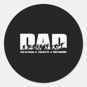 Sticker Rond Papa Vétérinaire Mythe Légende Fête des pères Papa