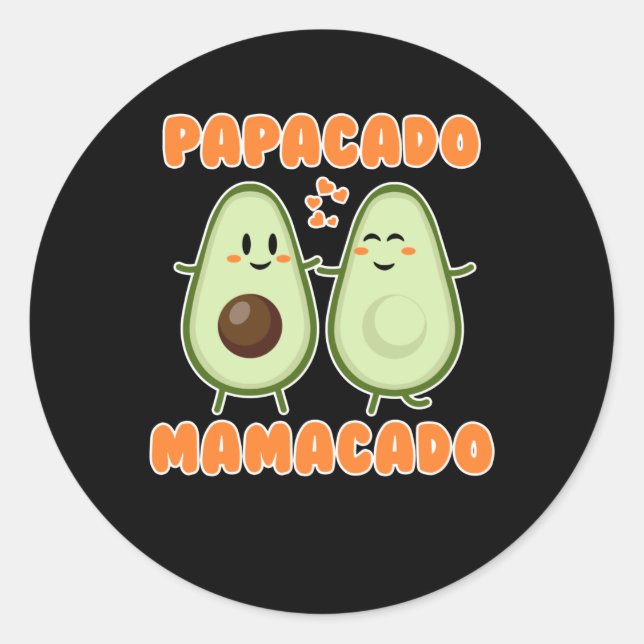 Sticker Rond Papacado mamacado faire Familycado (Devant)