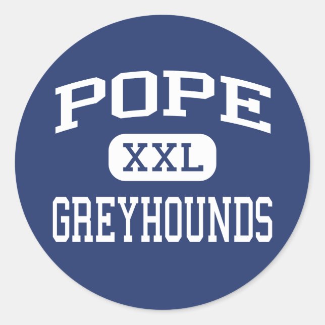 Sticker Rond Pape - Greyhounds - Lycée - Marietta Géorgie (Devant)