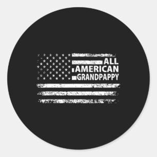 Sticker Rond Papi américain de la fête nationale des États-Unis