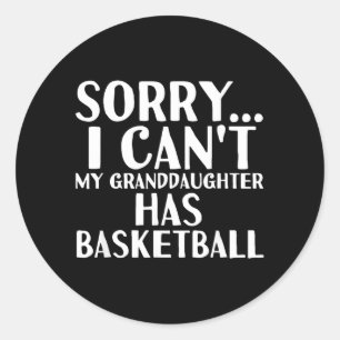Sticker Rond Papi Mamie _ Ma Petite-Fille a du Base-ball