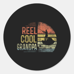 Sticker Rond Papi super cool Cadeaux de pêche pour grand-père A