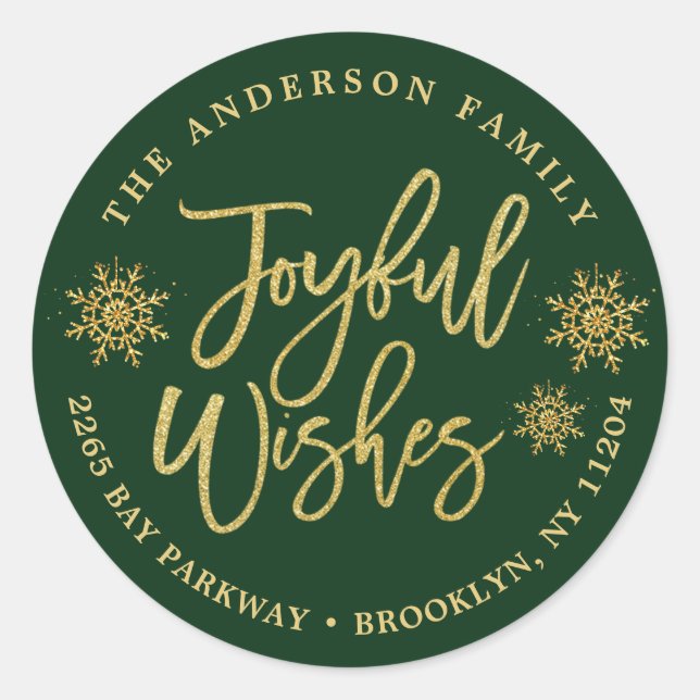 Sticker Rond Papier à lettres de retour de vacances en vert joy (Devant)