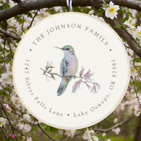 Papier aquarelle Jolie Hummingbird Adresse de Reto