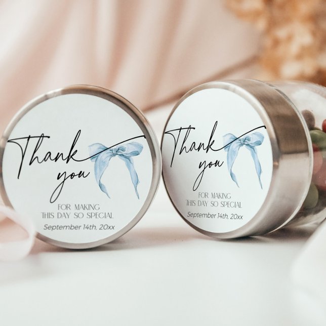 Sticker Rond Papier de soie pour mariage civil avec nœud poussi (Créateur téléchargé)