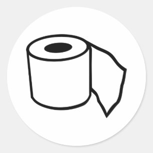 Sticker Rond Papier de toilette