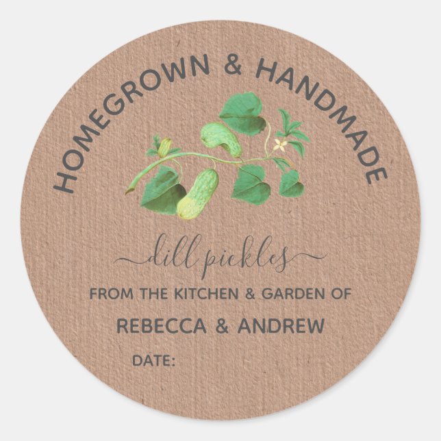 Sticker Rond Papier Kraft pour broches artisanales et artisanal (Devant)
