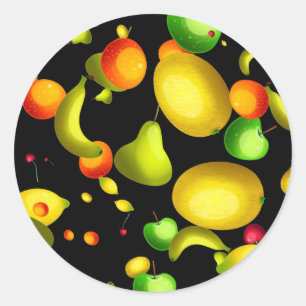 Sticker Rond Papier peint à fleurs