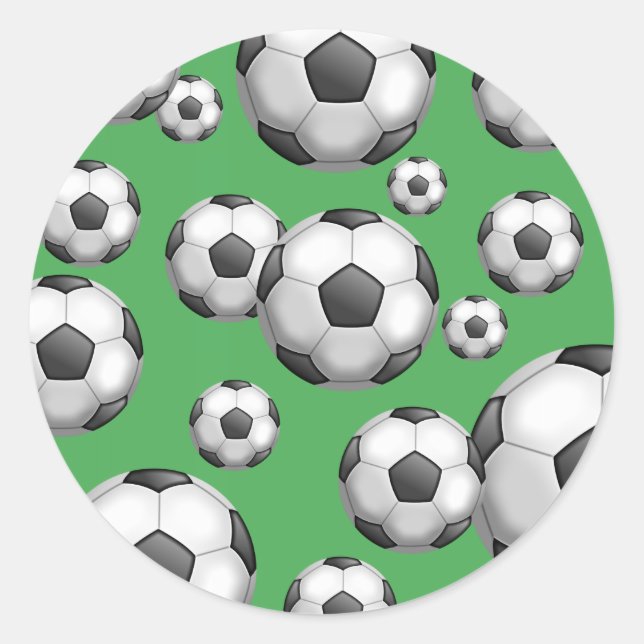 Sticker Rond Papier peint de soccer (Devant)