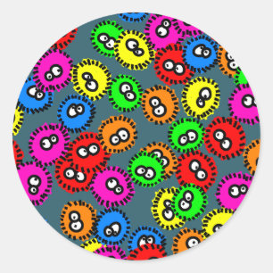 Sticker Rond Papier peint Germ