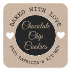Papier Rustique Kraft Cuit Avec Love Choco Cookies