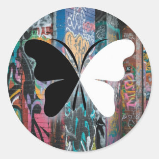Sticker Rond papillon