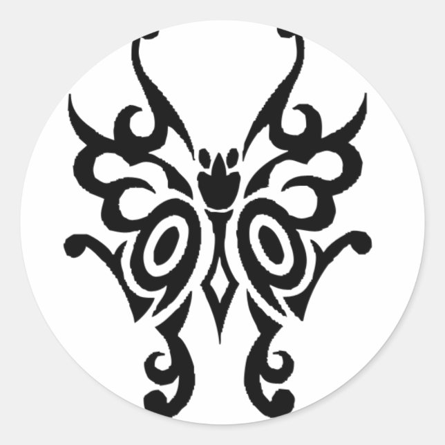 Sticker Rond Papillon (Devant)